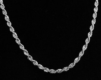 Sterling silver Rope Chain / rope  chain / Sterling Silver  chain / sturdy chain / twisted chain