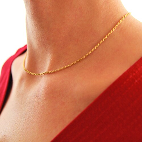 18 K Italian Rope Chain / Sterling 
