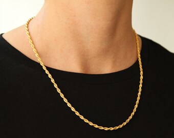 18 K Rope Chain / Sterling Silver / Rope Chain / Sterling 18 K Rope Chain / Sterling Silver / Rope Chain / Sterling