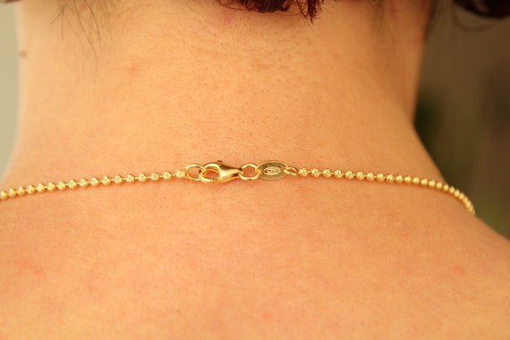 925 Sterling Silver 5mm Oval Moon-Cut Beads Two Tone Necklace Chain Made in Italy 925 Sterling Silver 5mm Oval Moon-Cut Beads Two Tone Necklace Chain Made in Italy