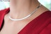 Sterling Silver snake chain , flat snake chain ,   925 Sterling Silver  - Silver Necklace - Silver choker - bridesmaid gift - gift for her 