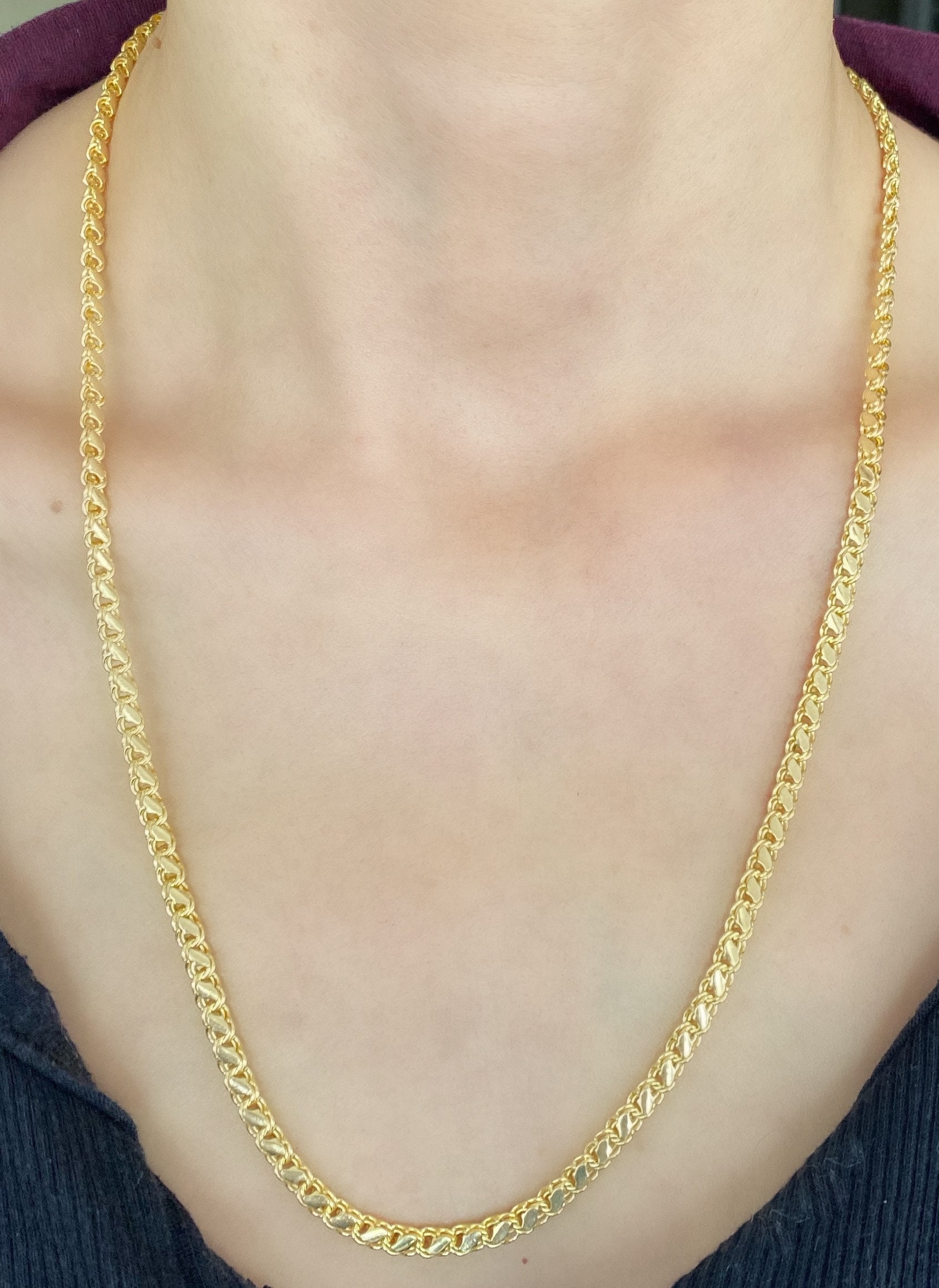 ★PEARLY MORE★ bold chain necklace Wholesale Women Jewelry Exaggerated Fashion Hollow Punk Hip