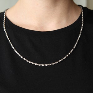 Sterling silver Rope Chain / rope  chain / Sterling Silver  chain / sturdy chain / twisted chain