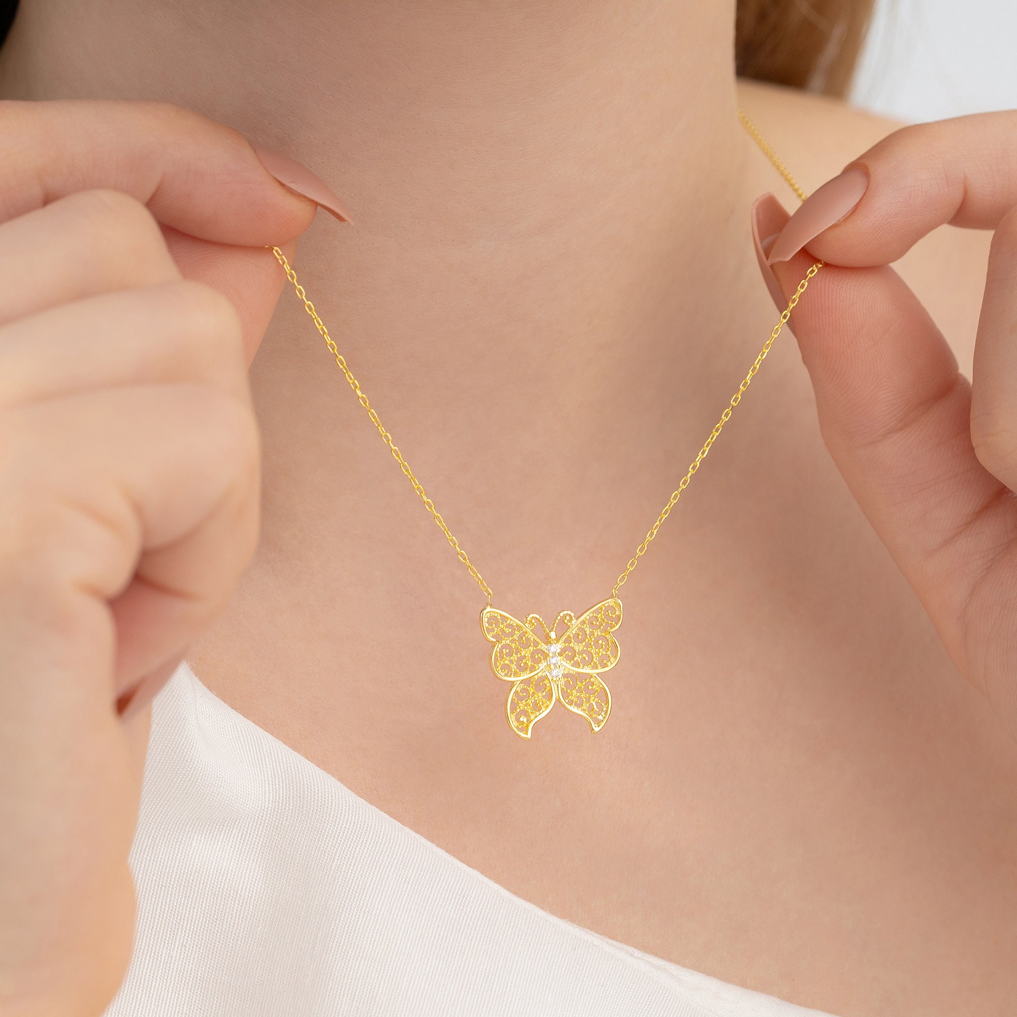 Swarovski Better Butterfly ネックレス 36cm
