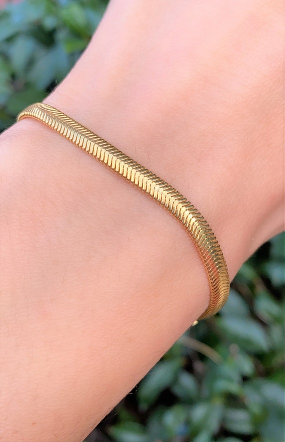 Snake String Bracelet18K Gold Plated  URBAN HIPPIE INDIA