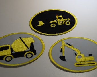 Patch construction vehicle yellow