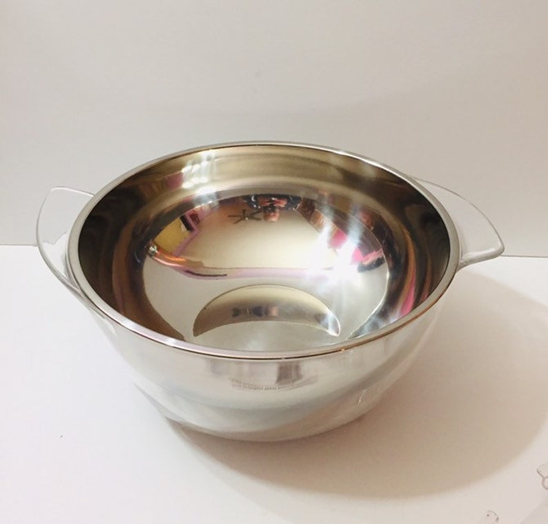 Stainless Steel Iced Salad Bowl Serving Dish With Acrylic Etsy