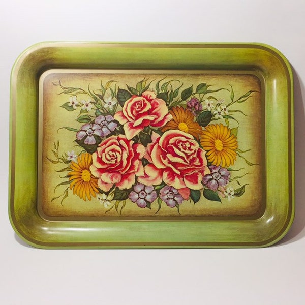 Metal Serving Tray Etsy