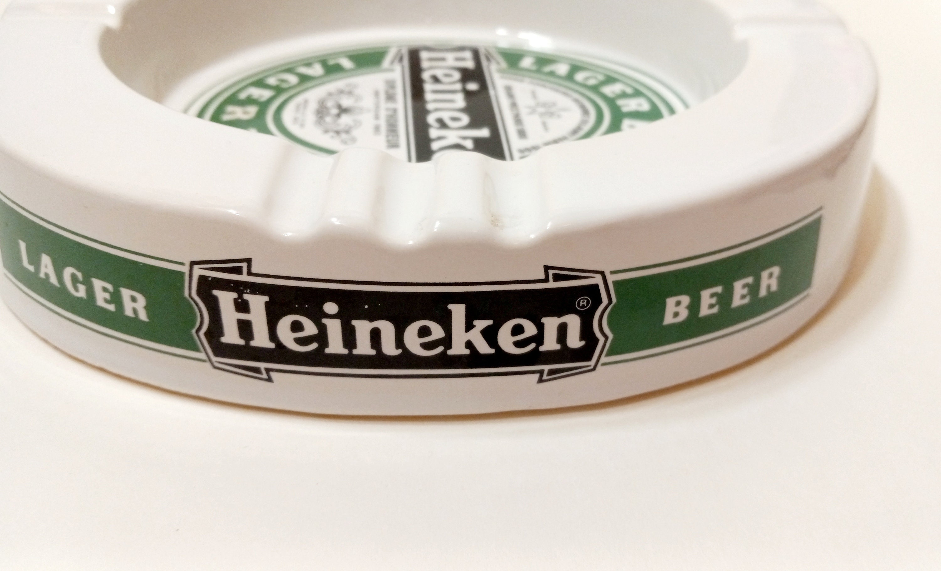 Heineken Lager Beer Ashtray Ceramic vintage Ashtraysberr Etsy