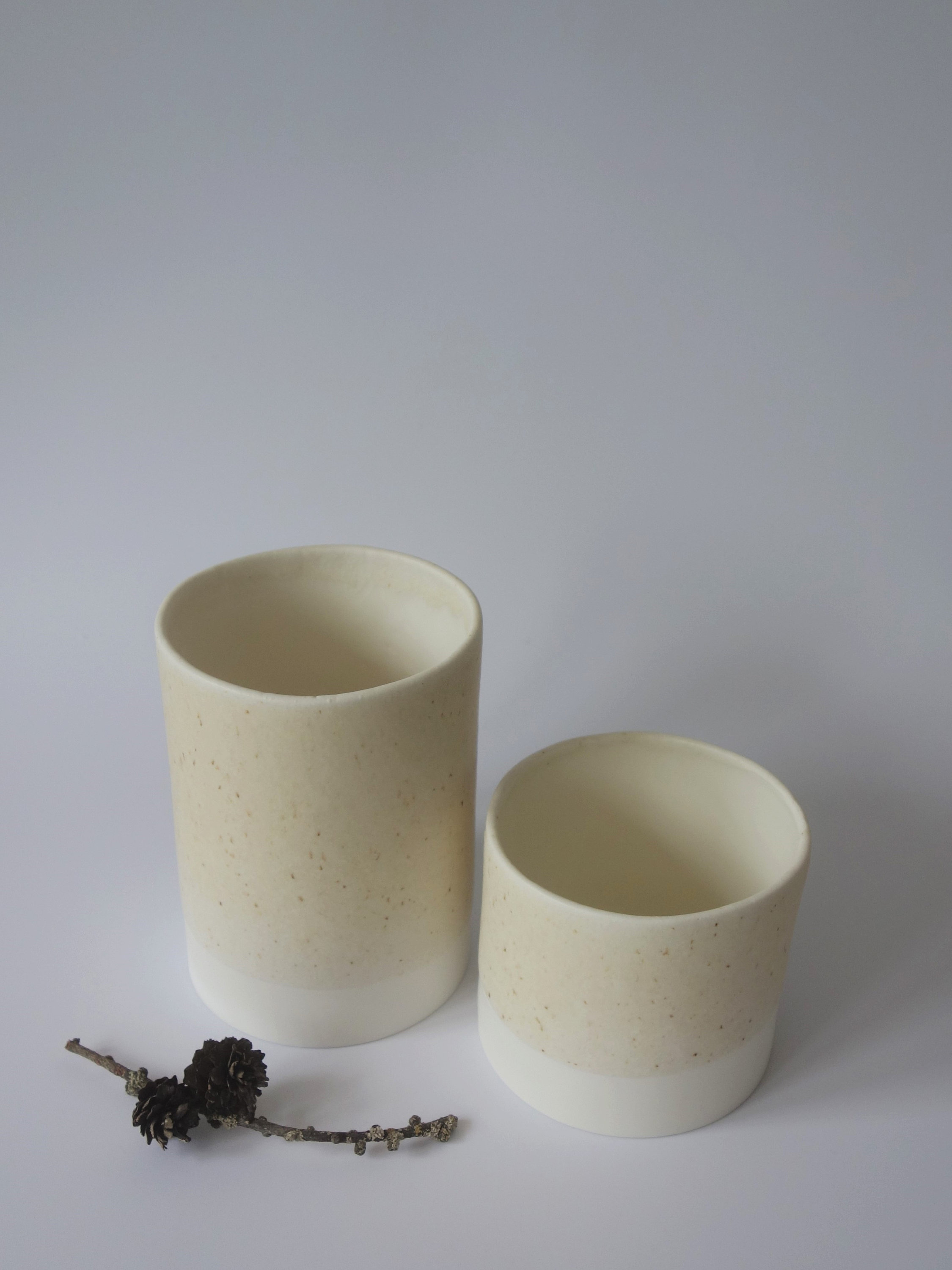 Gran cilindro de porcelana translúcida para flores y velas | Etsy