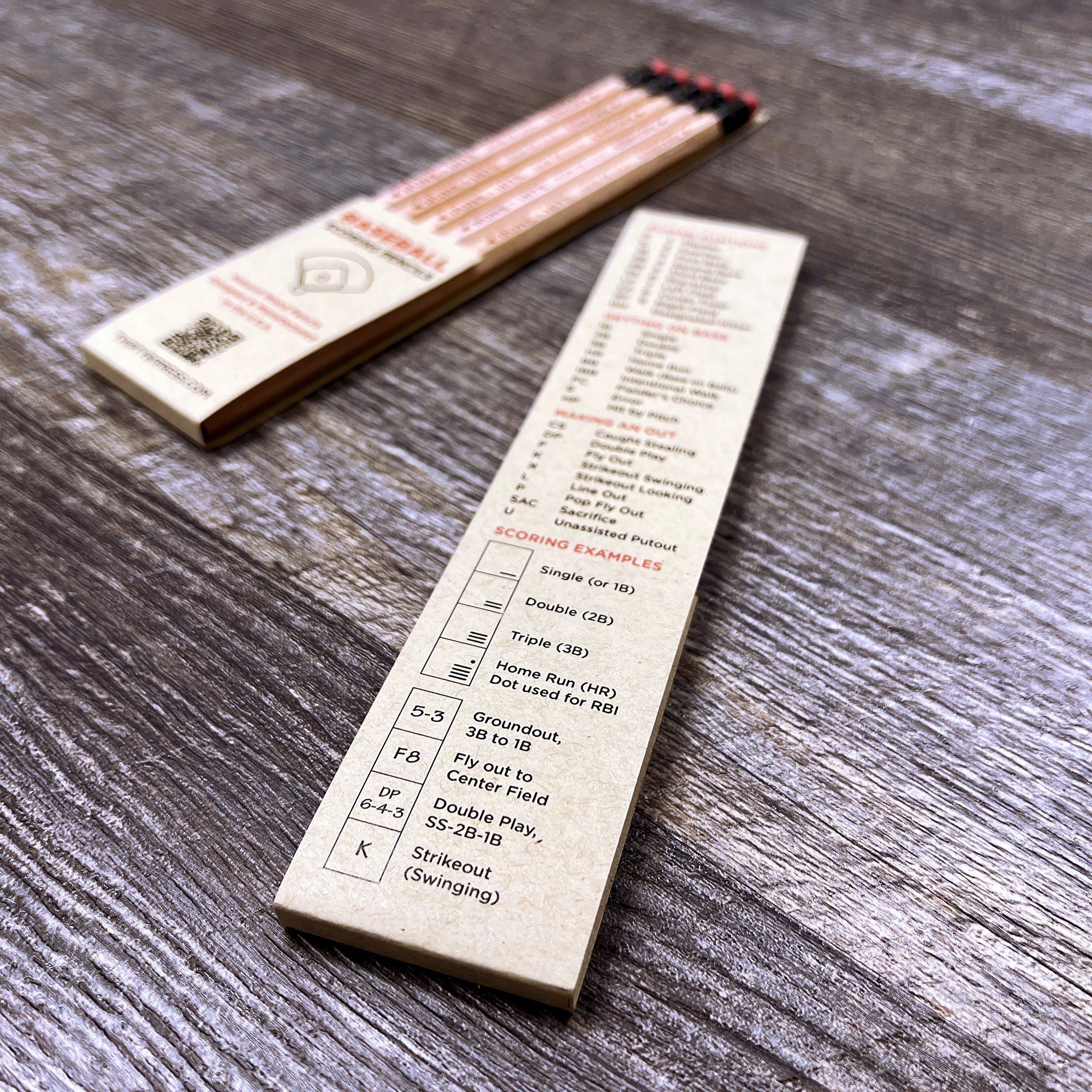 Baseball Scoring Pencils 5pack Etsy