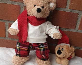 Pulli+Hose Schal*Kleidung für 38-40cm Bär Teddy*Bärenkleidung Christmas