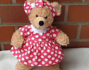 Teddy Kleid Slip Haarband*Kleidung für 28-30cm Bär Teddy*Bärenkleidung