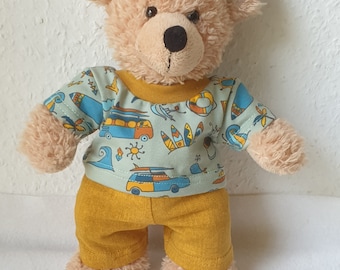 Sommer Jeansoptik Shirt+Hose * Kleidung für 28-30cm Bär Teddy*Bärenkleidung