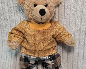 Pulli Hose*Kleidung für 28-30cm Bär Teddy*Bärenkleidung Strickoptik
