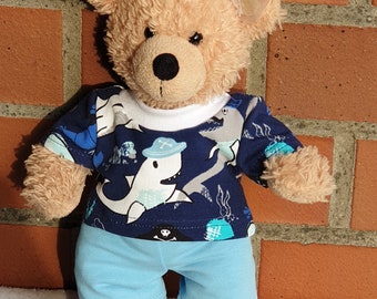 Hai Pirat Fisch Shirt+Hose * Kleidung für 28-30cm Bär Teddy*Bärenkleidung