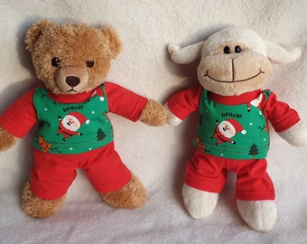 HOHOHO Shirt +Hose Kleidung für 25 - 26 cm Bär Teddy*Bärenkleidung Weihnachtsmann