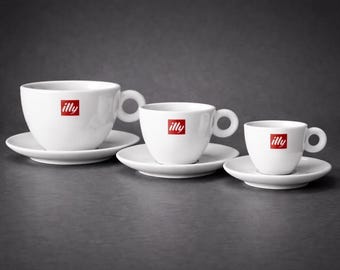 イリーの磁器製コーヒーカップ＆ソーサー エスプレッソ ルンゴ
