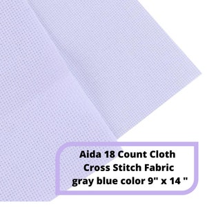 Cross Stitch Aida Fabric Black 14 Count Aida Cloth Fat Quarter 19 x 21  inches