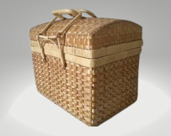 old wicker picnic basket wicker handicraft bag weave bohemian rattan basket with handles