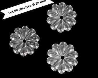 Crystal Rosettes 20mm Vintage Chandelier Parts Set 60