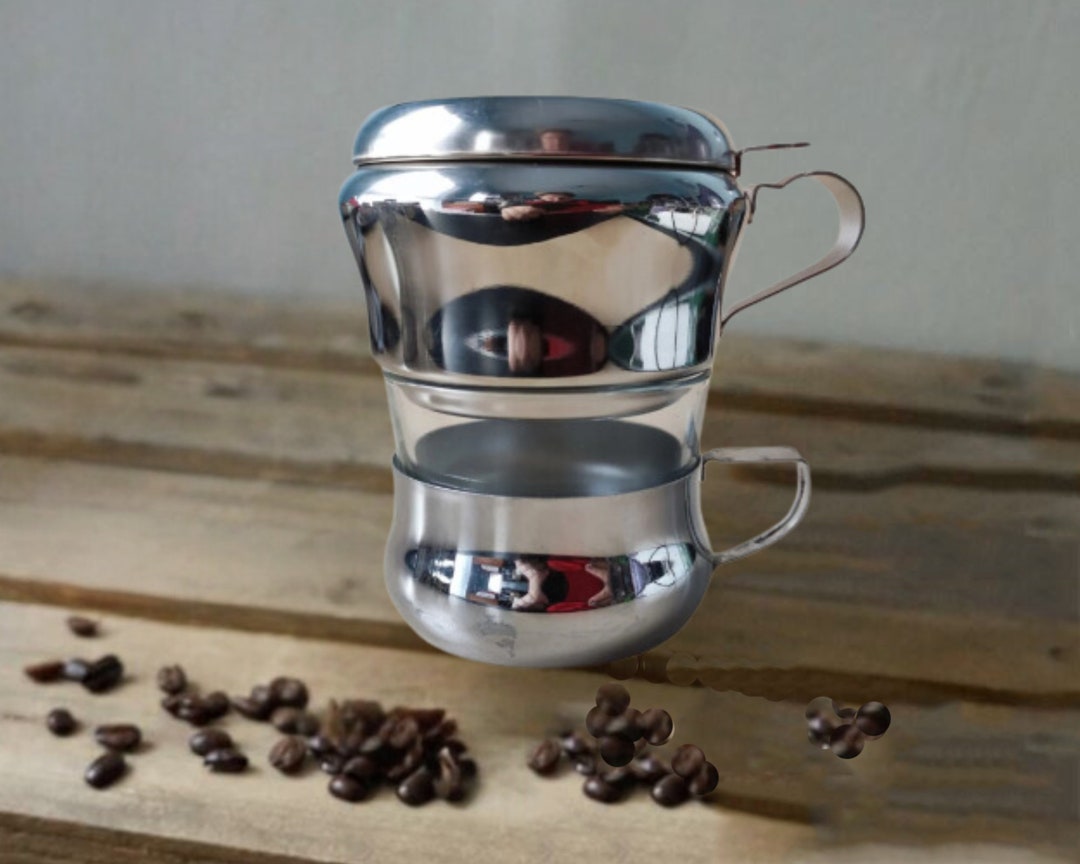 Stainless Steel Single Cup Drip Coffee Maker French Press Etsy