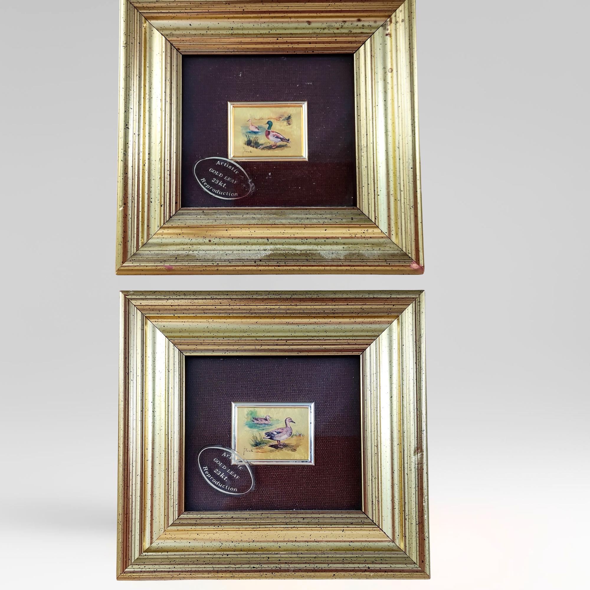 クロモリトグラフ 金箔GOLD LEAF 23ktイタリア風景画