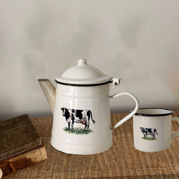 Enamel Milk Jug Etsy
