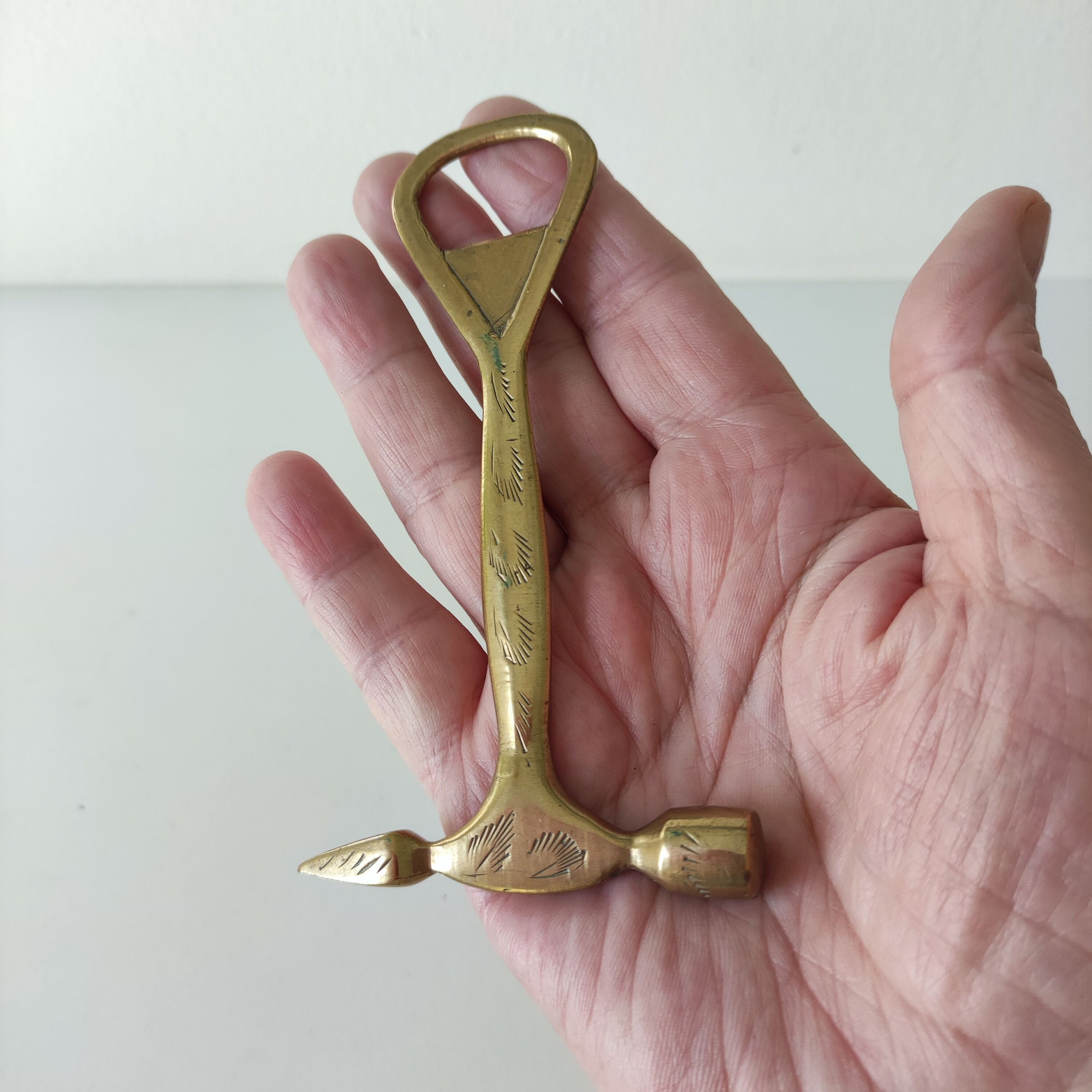 Trench Bottle Opener – One-Piece Antique Brass Finished