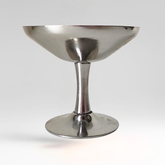 French Stainless Steel Coupe Cups, Footed Champagne & Aperitif Bowls 100 Ml  - Etsy Israel