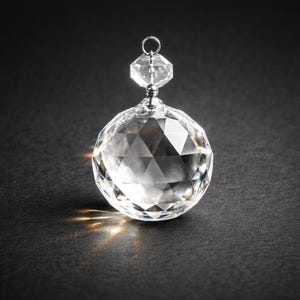 Prisme de lustre en cristal de 40 mm en verre facetté transparent de remplacement