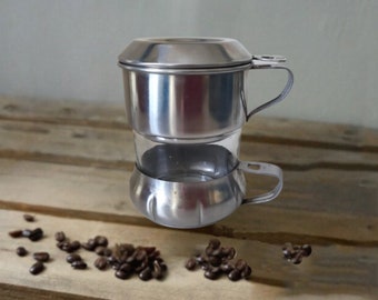 Vintage Drip O Lator Coffee Maker: French Press Stainless Steel Filter