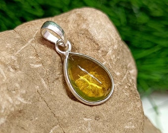 Authentische Lemon Quartz Halskette, Lemon Quartz Halskette, Silber Anhänger, Nautik Halskette Schmuck, Lemon Quartz Silber Schmuck für Geschenk,