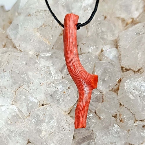 Natural Red Coral Raw Necklace on Silk Cord | Birthstone Necklace | Necklace | Dainty Necklace | orders Adjustable Length