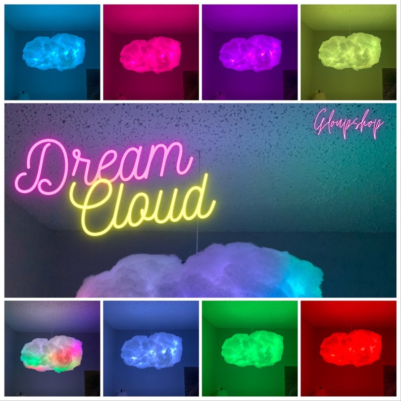 Glo Cloud Dream Color RGBIC Rainbow Effect D Enhanced Music Mode RGBIC Rainbow Effects DIY Colored Lighting image 2