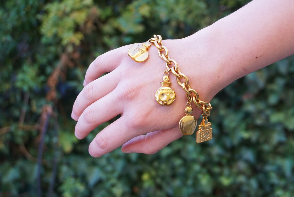 CHRISTIAN DIOR Vintage Charms Perfume Bracelet 90s Etsy