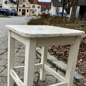 Antiker Hocker, Tritt, Schemel, Hocker, Nachtkästchen, Couchtisch 画像 2