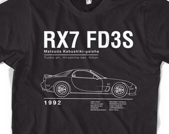 ROTARY CREW T Shirt Mazda rx8 cars FC rx7 rwd FD jdm SA drift import