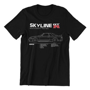 Skylines, R 32,  jdm shirt, zilla, usa, Japan, car t shirt