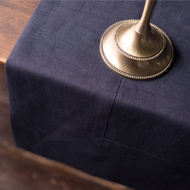 Burlap Linen Table Runner. Many Colors Available. Navy Blue Etsy
