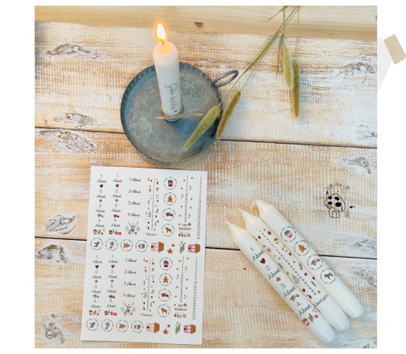 Bougie Tatouage Bougie De Baptême Bougie De Communion Bougie Feuille De Bougie - Poisson Vert Croix Cercles Sur Film Toboggan, Feuille De Tatouage Personnalisée Pour Bougies - France