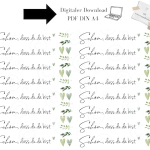 È bello che tu sia qui - download digitale file PDF tatuaggio candela pellicola acquatica stampa istantanea regalo per gli ospiti compleanno matrimonio sch