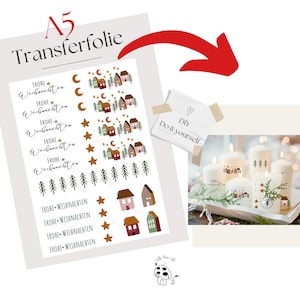 Advent candle foil • Candle tattoo numbers 1-4 for taper candles • DIY Christmas candle • Advent wreath decoration • Gift idea • 9001 •