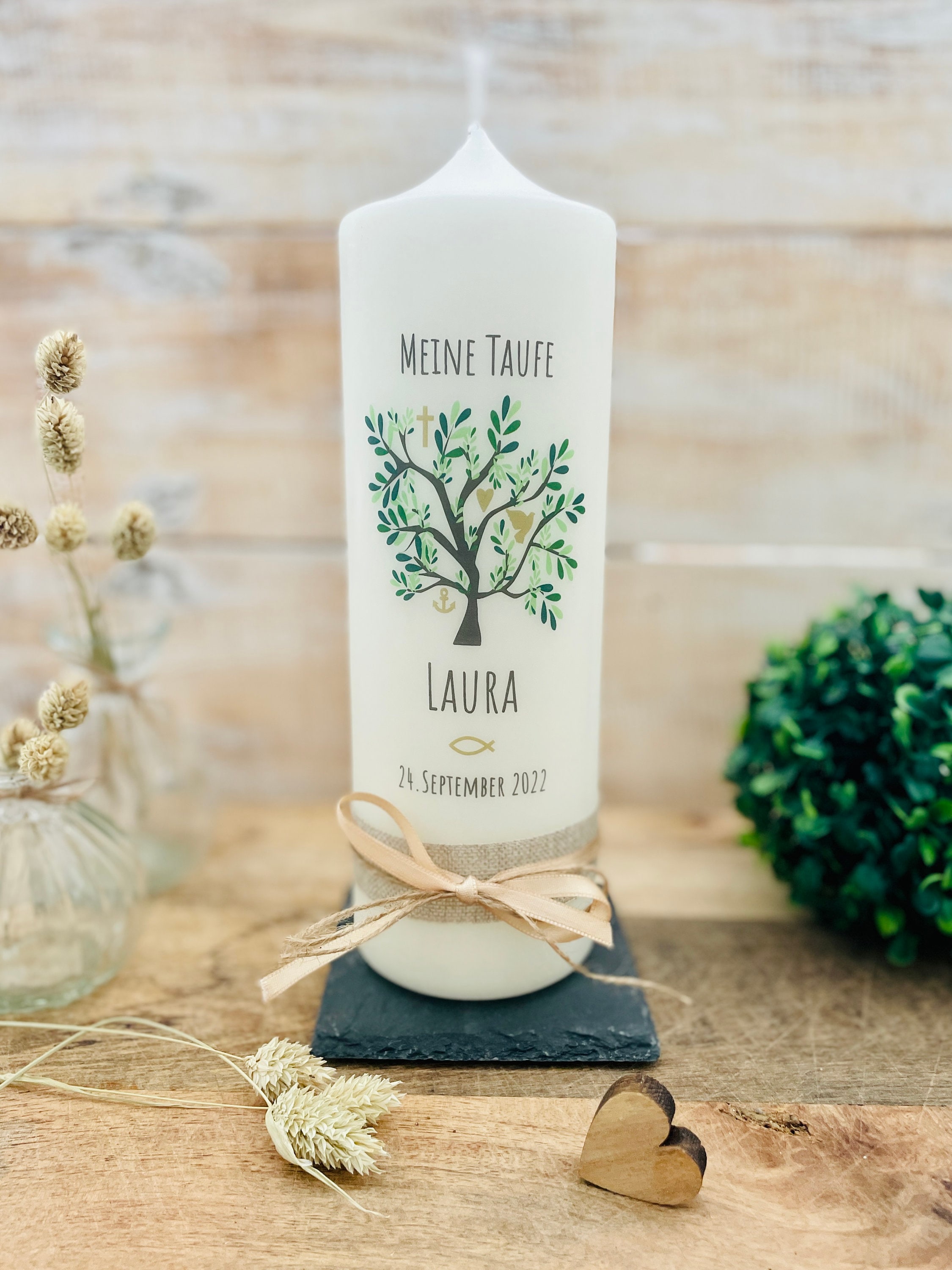 Wandtattoo Loft Bougie De Baptême Pour Parrain Et Parrain