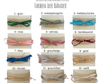 Ruban de bougie dentelle de jute cordon blanc pour décorer la bougie dans le set -DIY- bougie de communion | Bougie de baptême | Bougie de mariage