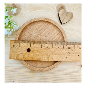 Kerzenuntersetzer Kerzenteller Wood Holz Holzscheibe Natur Rand für Hochzeitskerzen modern klassisch schlicht minimalistisch retro rund 8 cm