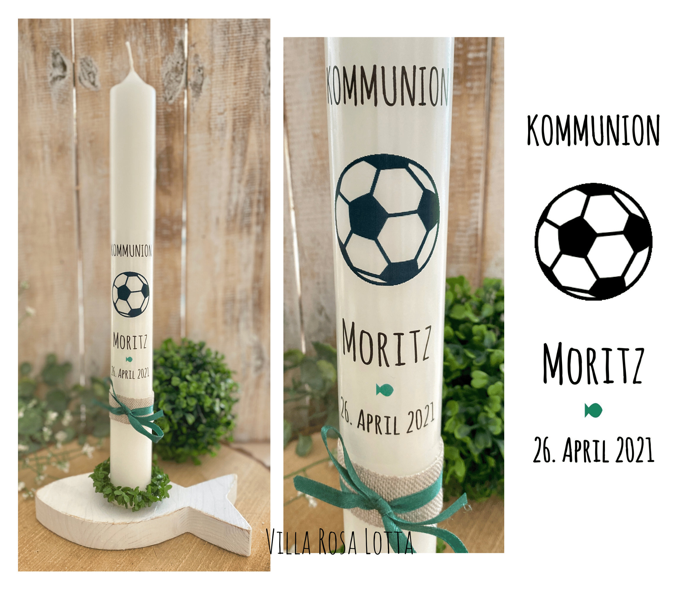 Candeline Compleanno A Tema Calcio Dekora, Set 4 Pezzi Da 8 Cm: Fischietto, Tazza, Pallone E Scarpino