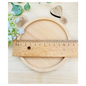 Kerzenuntersetzer Kerzenteller Wood Holz Holzscheibe Natur Rand für Hochzeitskerzen modern klassisch schlicht minimalistisch retro rund 10 cm