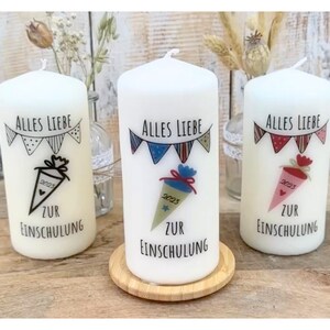Gift for school enrollment candle *Aster school cone* school child enrollment gift old pink blue black