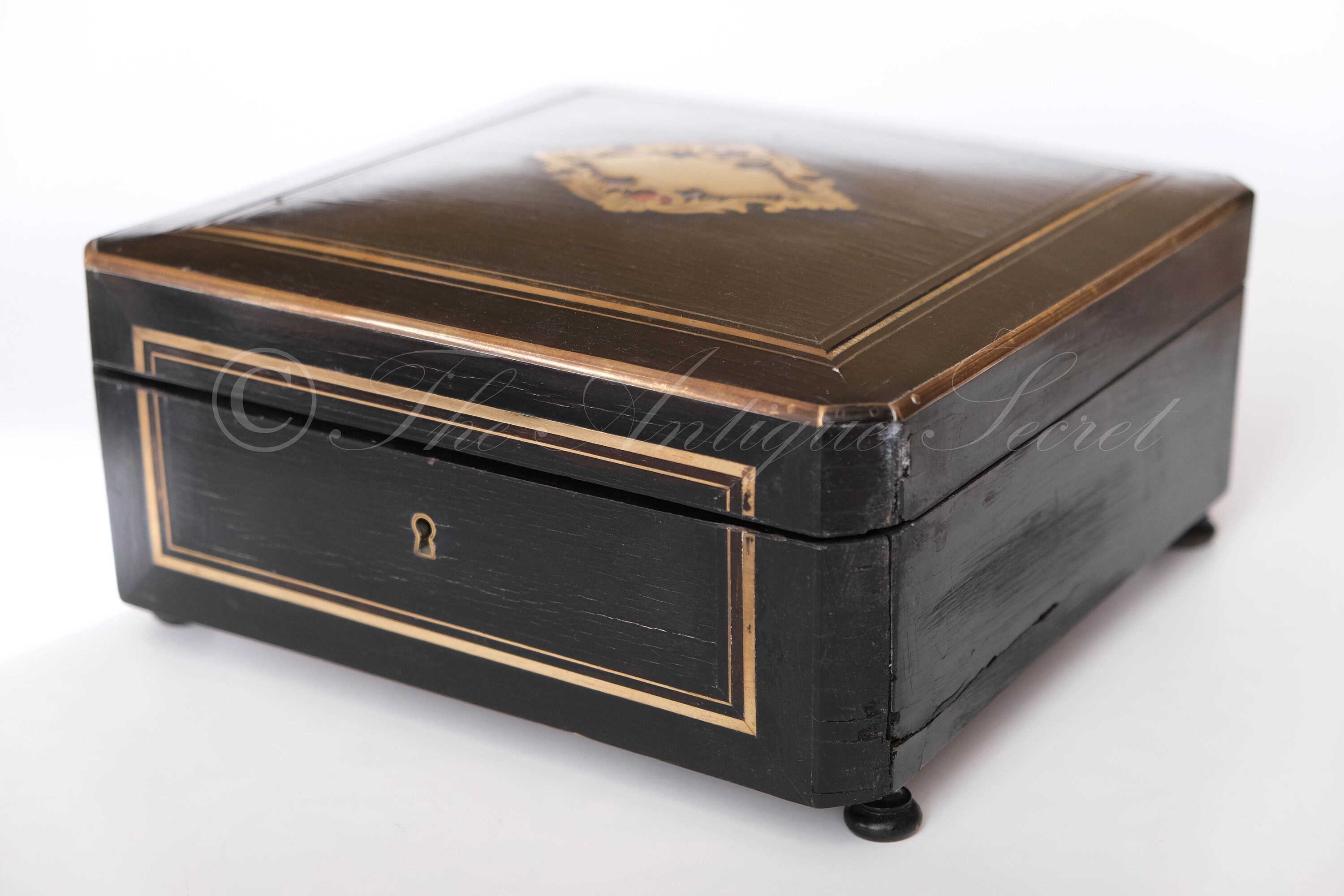 19世紀ナポレオンⅢ世時代のジュエリーケース【フランスアンティーク】 19世紀ナポレオンⅢ世時代のジュエリーケース【フランスアンティーク